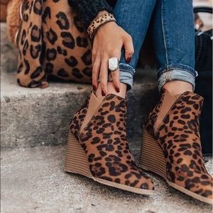 Animal print new booties